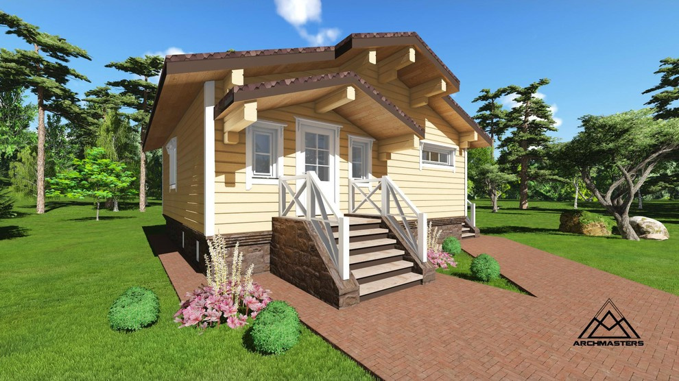 Проект бани из кирпича, бревна и бруса