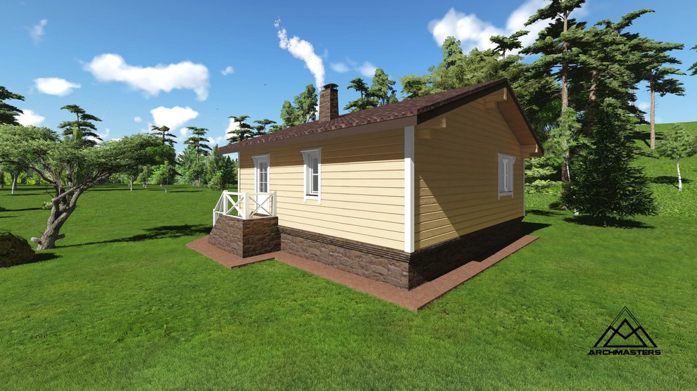 Проект бани из кирпича, бревна и бруса