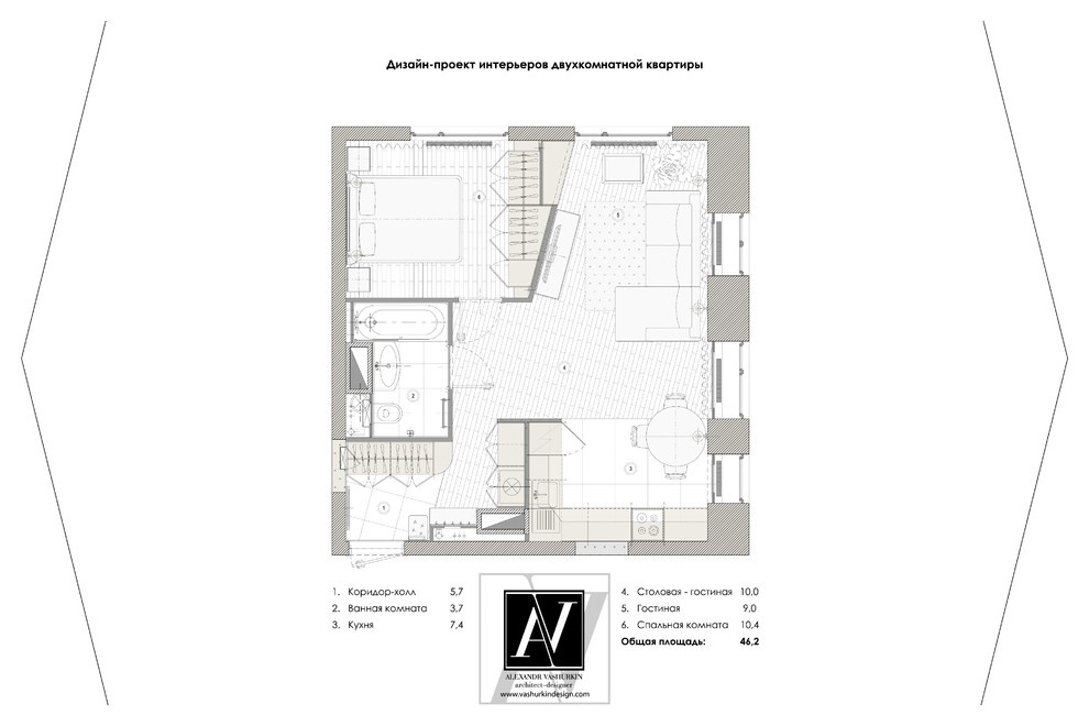 The Silk Way Apartment Interior in Modern Style