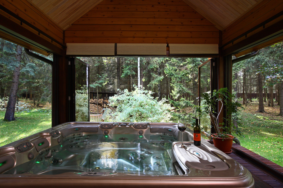 Баня с садом