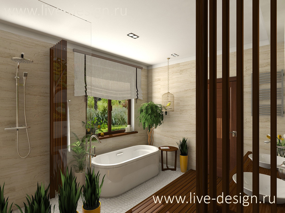 Ванная комната в загородном доме под Гатчиной