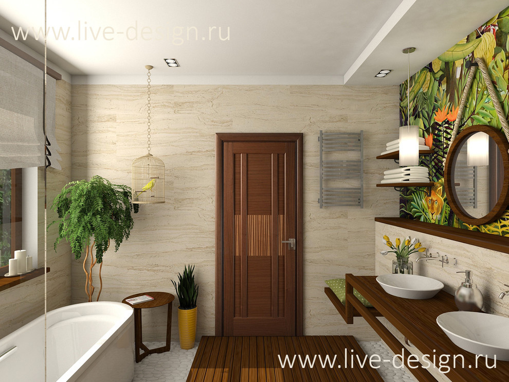 Ванная комната в загородном доме под Гатчиной