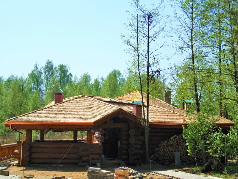 Фасад и кровля из дранки