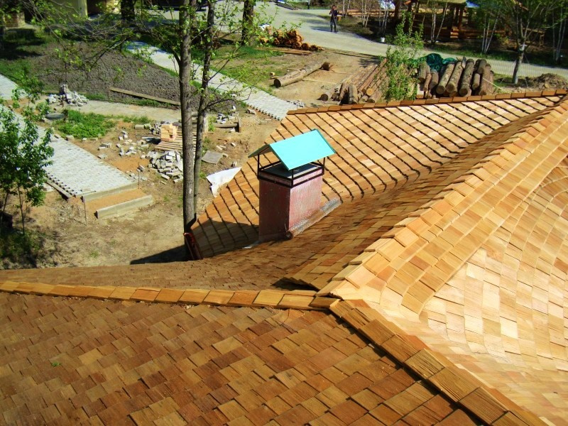 Фасад и кровля из дранки