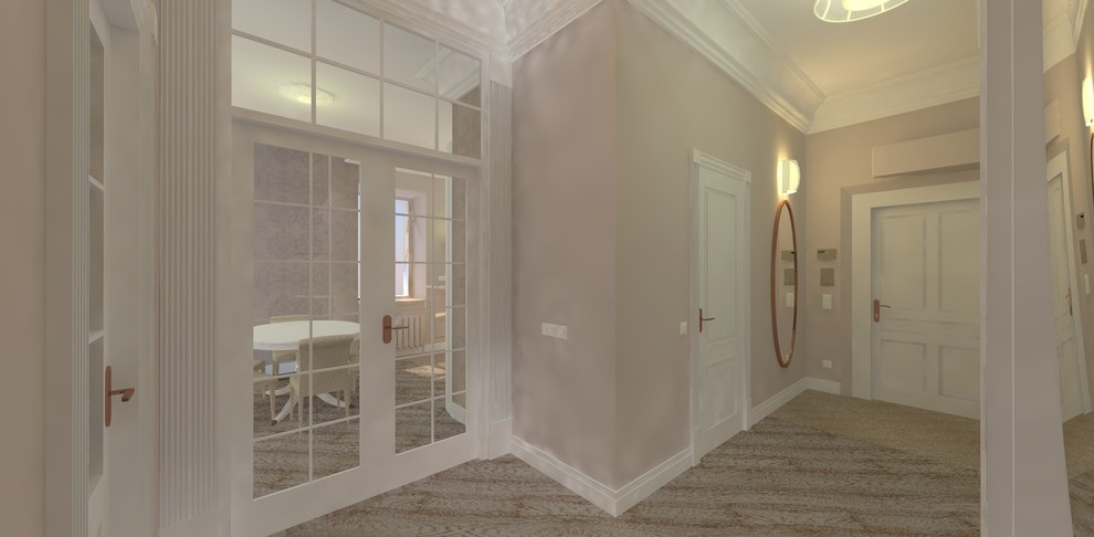 Пыльная роза. Дизайн-проект интерьеров квартиры в историческом центре Москвы.