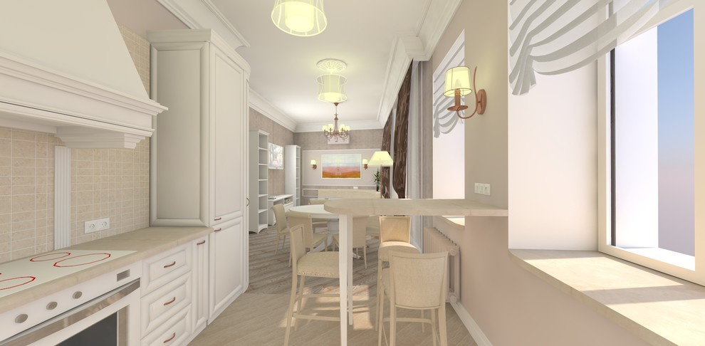 Пыльная роза. Дизайн-проект интерьеров квартиры в историческом центре Москвы.