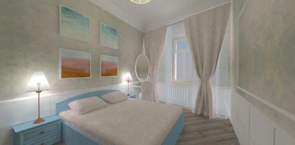 Пыльная роза. Дизайн-проект интерьеров квартиры в историческом центре Москвы.