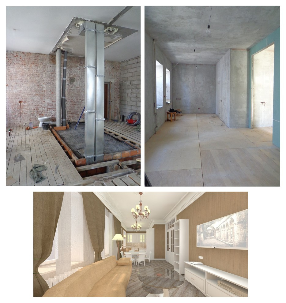 Пыльная роза. Дизайн-проект интерьеров квартиры в историческом центре Москвы.