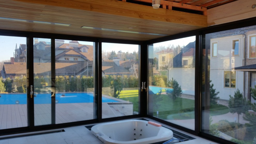 Остекление Бани и пространства для фитнеса
