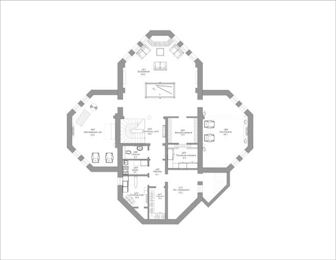 Интерьер дома в Бенилюксе
