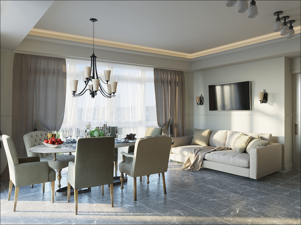 Интерьер квартиры в классическом стиле.