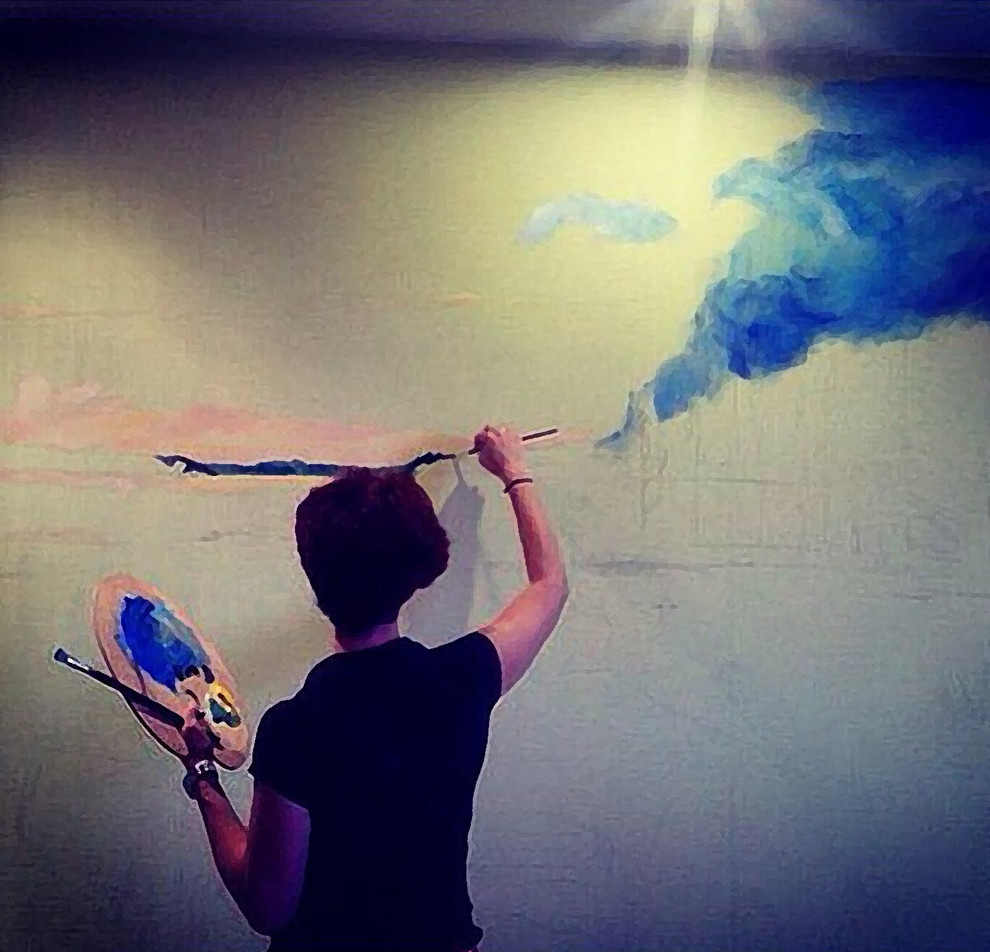 Обложка проекта: Роспись стены Карельский пейзаж