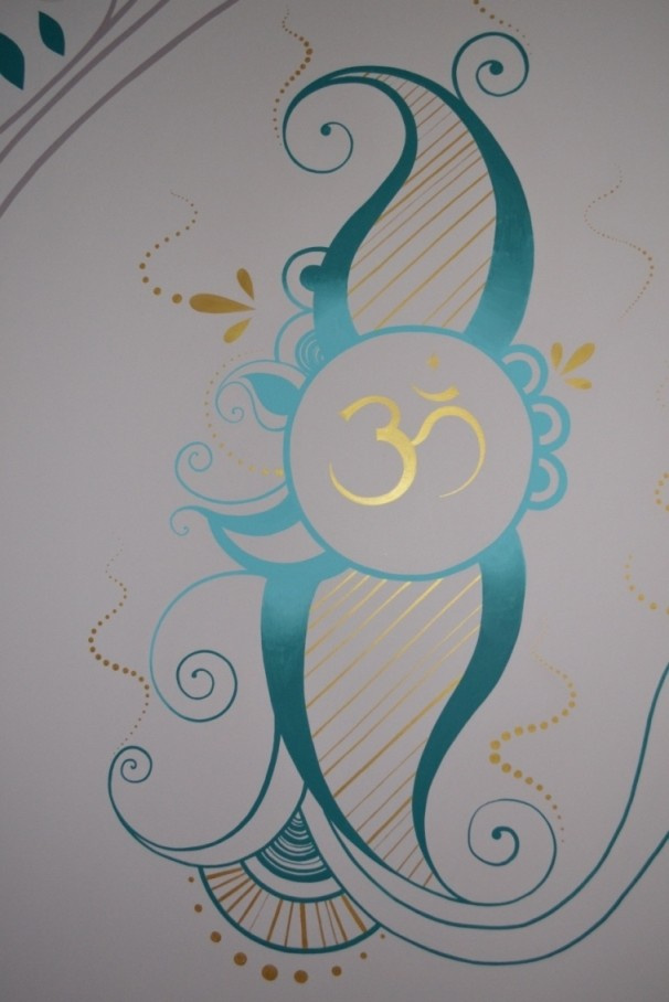 Роспись спальни в индийском стиле. Фрагмент.