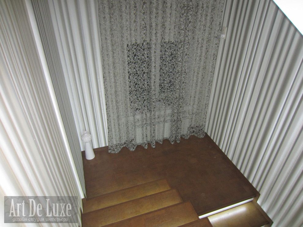 Обложка проекта: Кружевной туман. Оформление лестницы на 2 и 3 этаж.