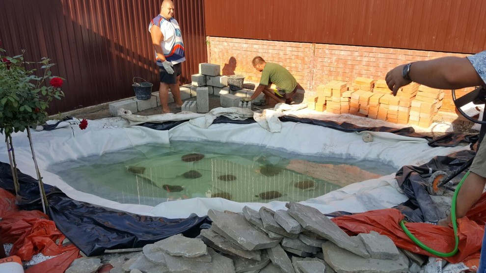 Строительство декоративного каскада, водопада в Ростове-на-Дону