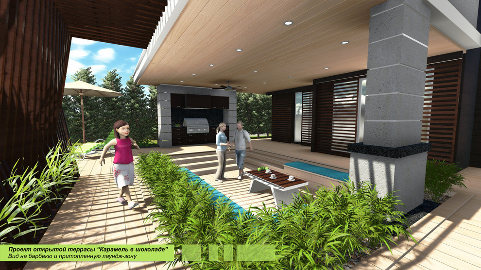 Проект террасы "Карамель в шоколаде"