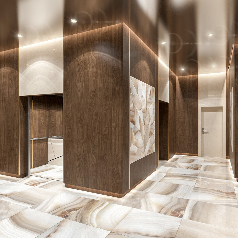 Обложка проекта: Дизайн-проект интерьера входной зоны бизнес-центра в Санкт-Петербурге