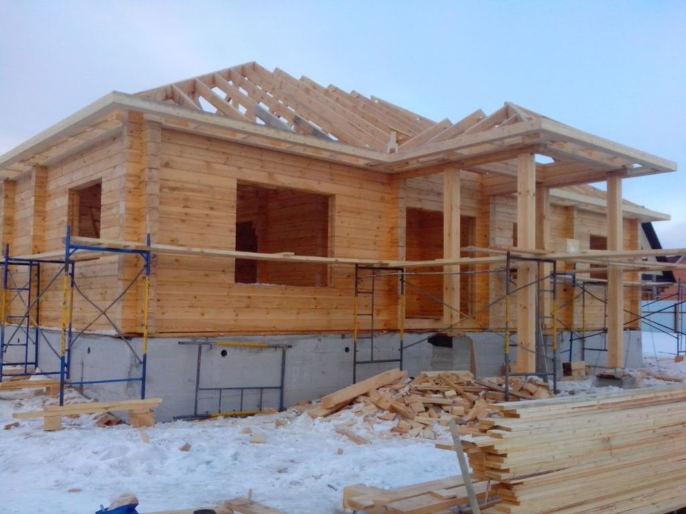 в ходе строительства