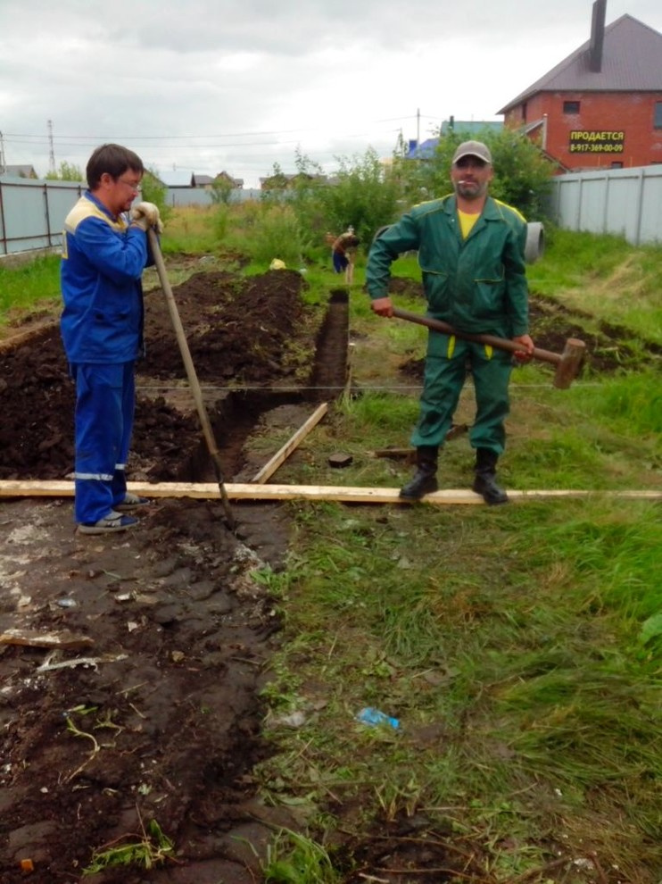 в ходе строительства