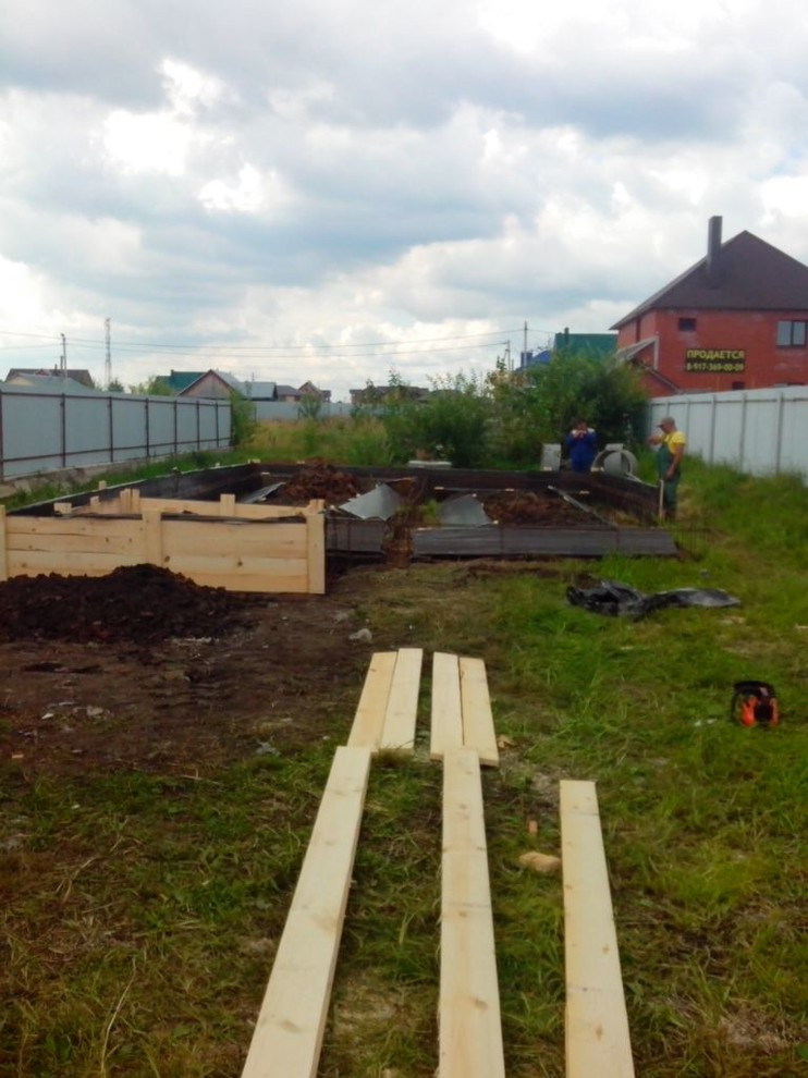 в ходе строительства