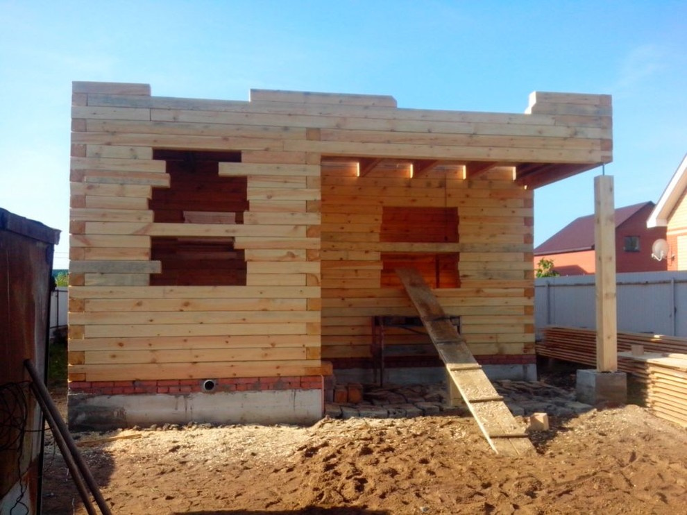 в ходе строительства