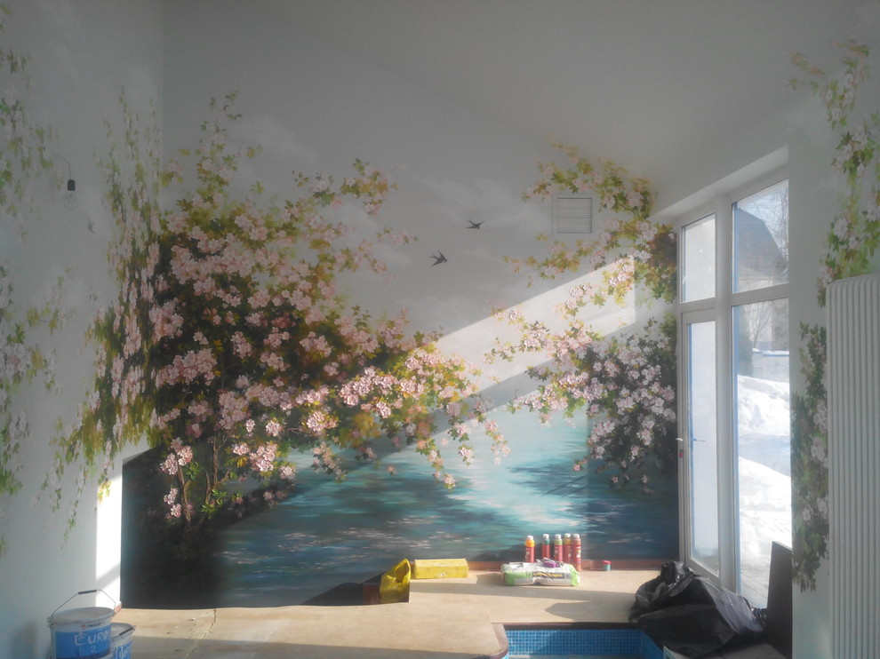 Роспись стен бассейна