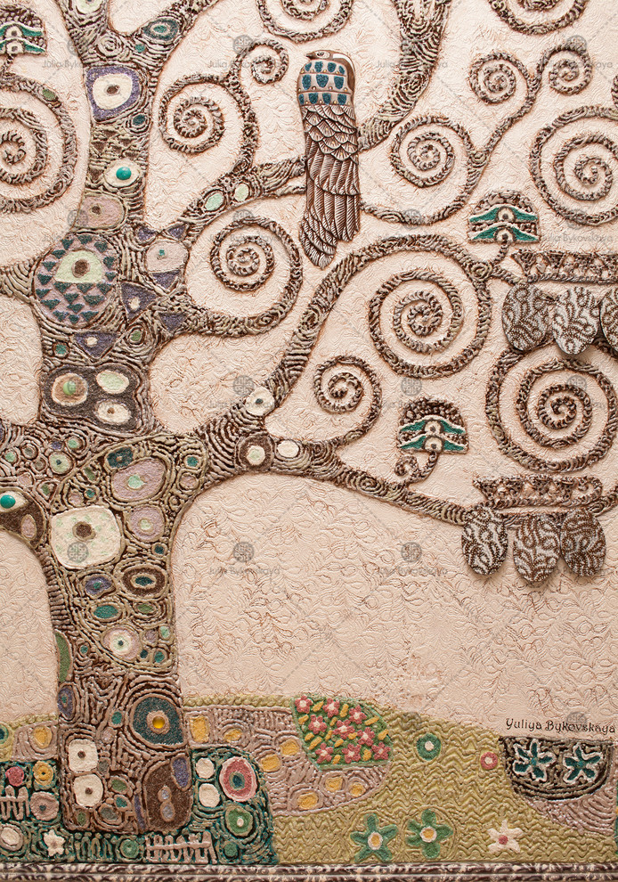 Барельеф "Древо жизни" по мотивам Густава Климта