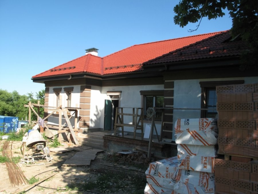 Утепление и отделка Porotherm, утепление тёплой керамики пенополистиролом ПСБ-С