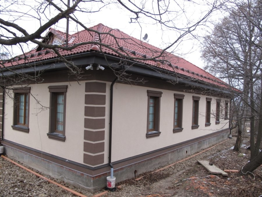Утепление и отделка Porotherm, утепление тёплой керамики пенополистиролом ПСБ-С