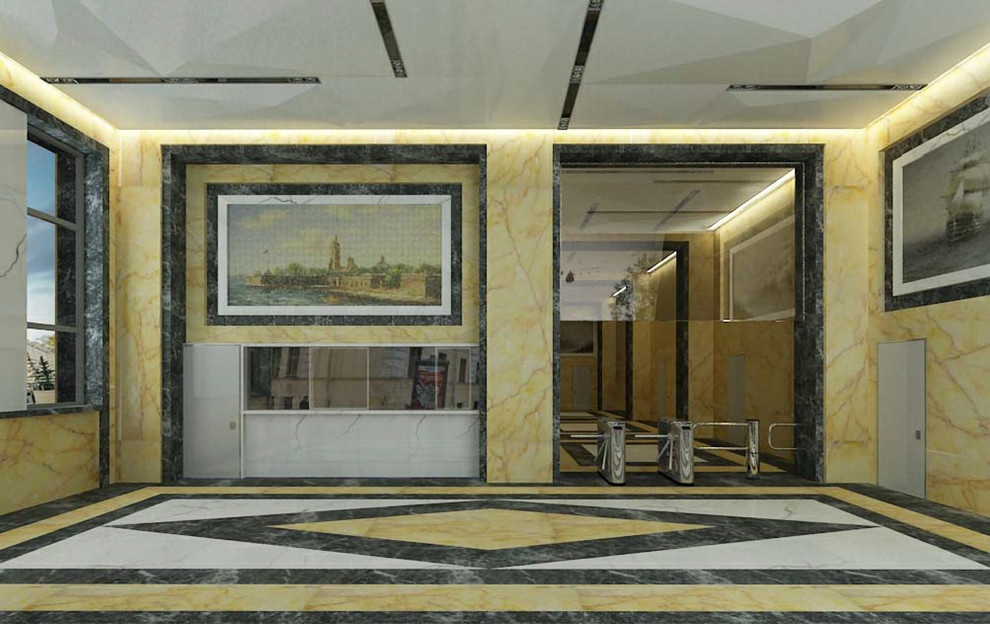 Дизайн-проект интерьера проходной завода в Санкт-Петербурге