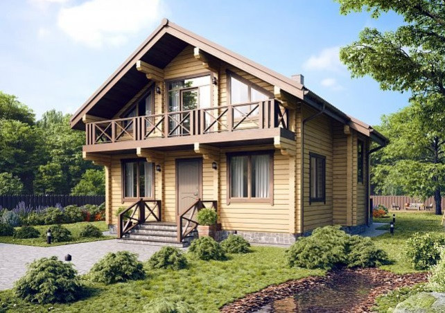 Деревянный дом из клееного бруса 237 метров (СП-237 GOOD WOOD)