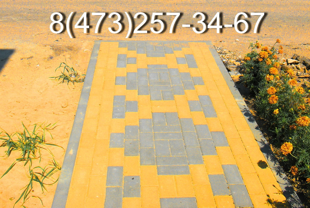 Укладка тротуарной плитки фото