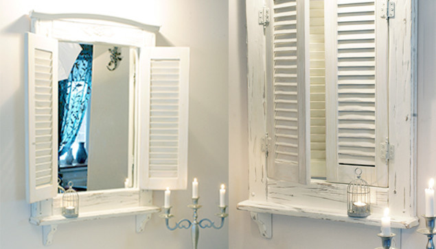 12 150 р. Зеркало 620х1000мм, со двумя открывающимися ставнями и небольшой полко