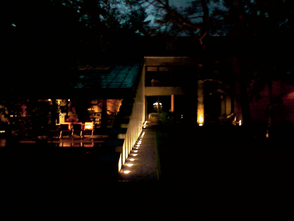 Дом в соснах у пруда