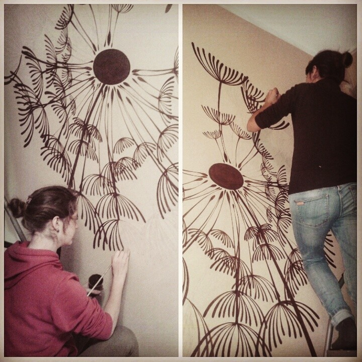 Одуванчик. Роспись стен. Южное Бутово.