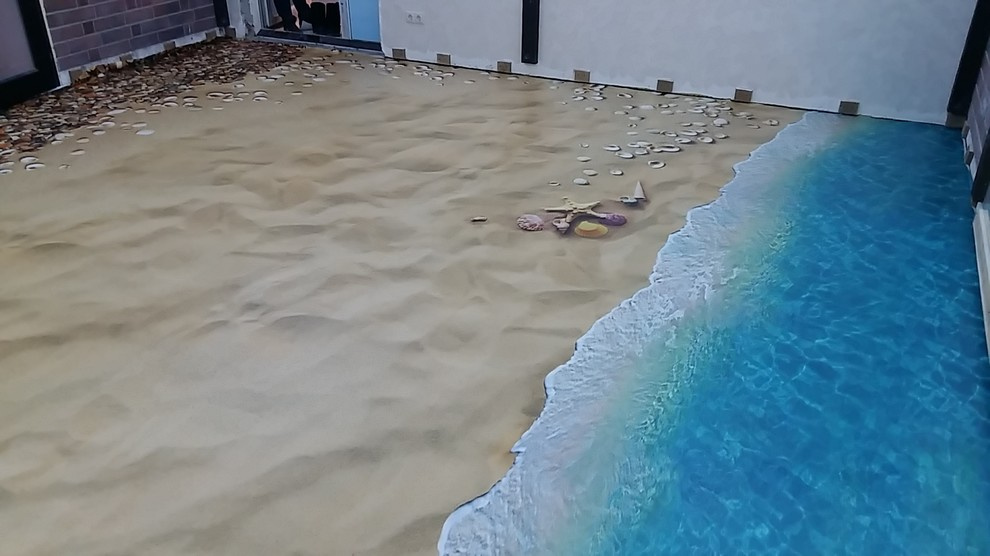 3D наливные полы в тренажерном зале частного дома, Михайловская слобода