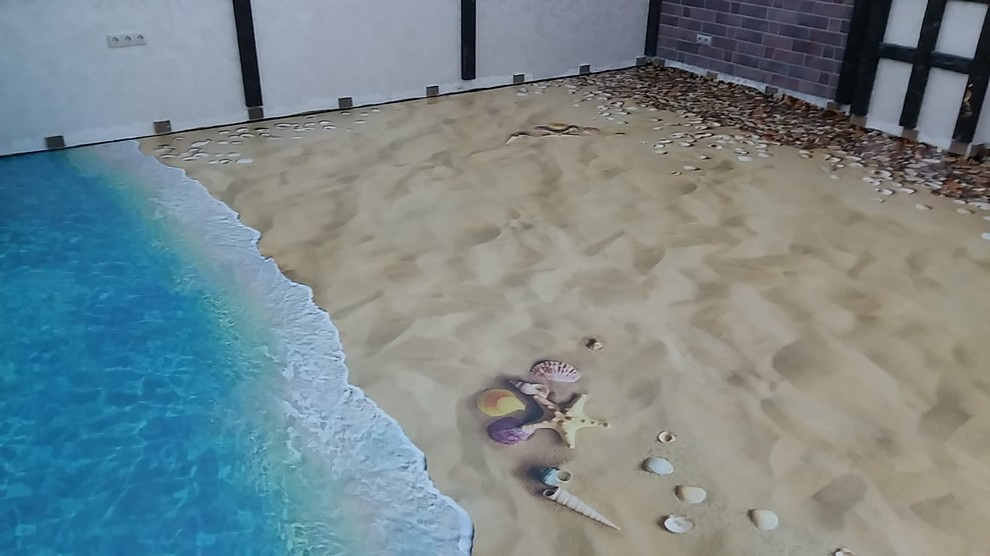 3D наливные полы в тренажерном зале частного дома, Михайловская слобода