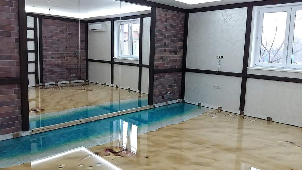 3D наливные полы в тренажерном зале частного дома, Михайловская слобода