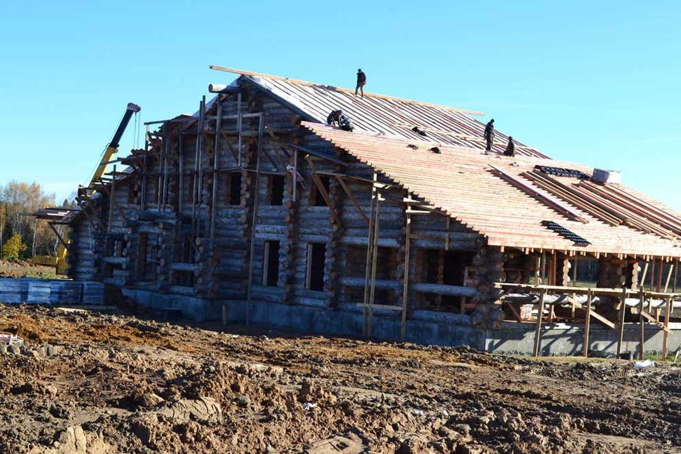 Самая большая баня из Сухостойной сосны Кело.