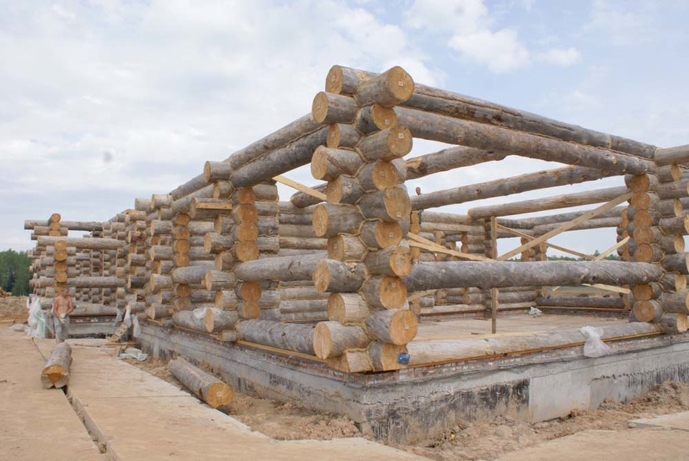 Самая большая баня из Сухостойной сосны Кело.