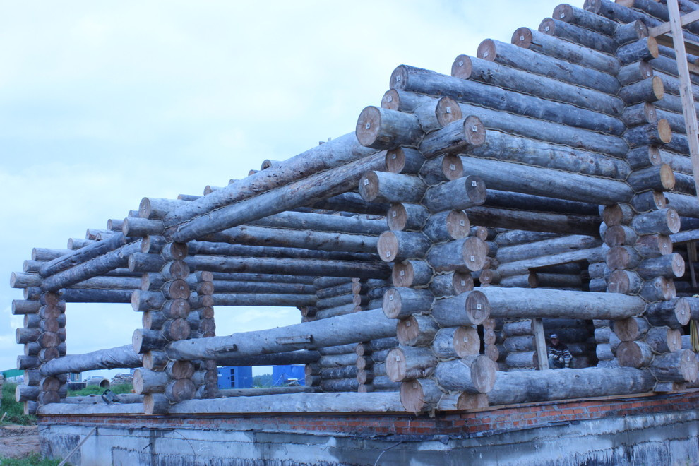 Самая большая баня из Сухостойной сосны Кело.