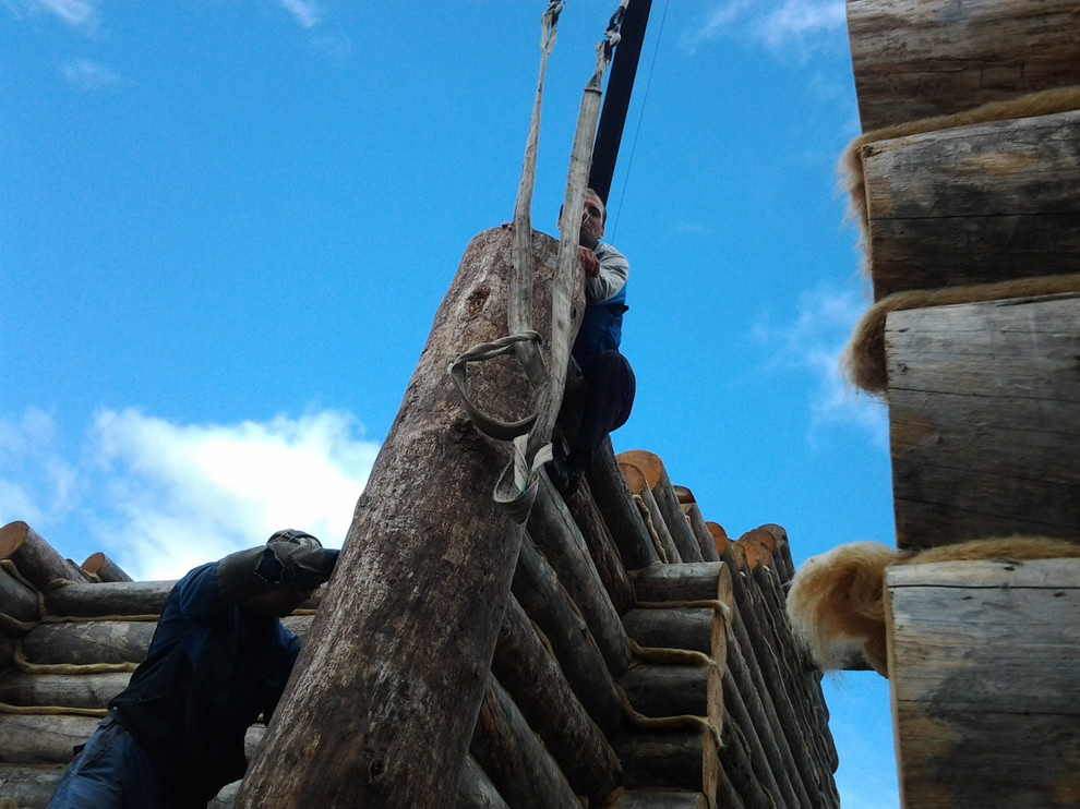 Дом с тотемом медведя