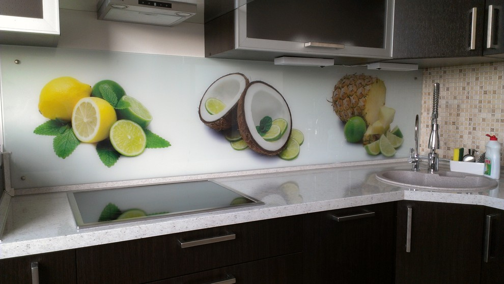 Кухонный фартук из стекла (тематика: природа)