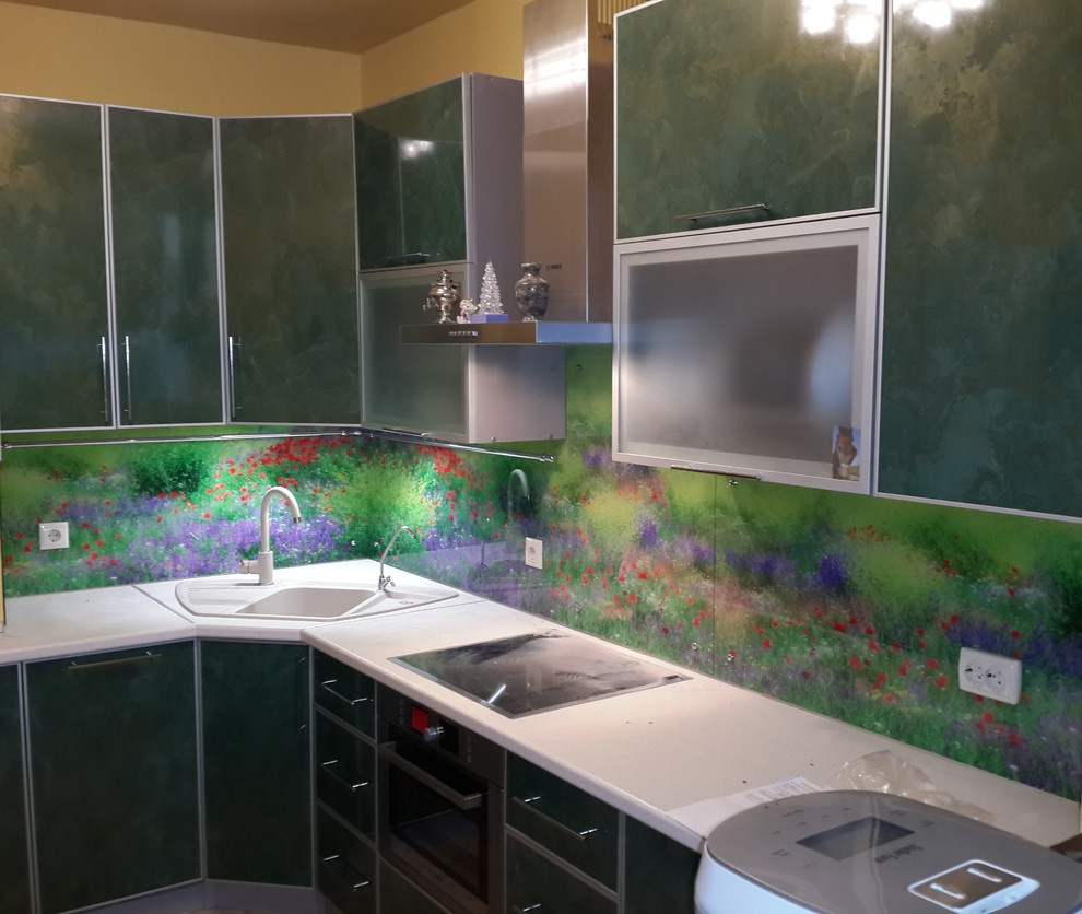 Кухонный фартук из стекла (тематика: природа)