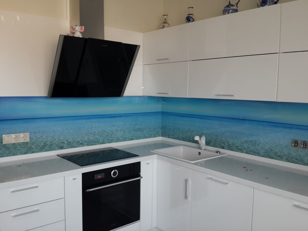 Кухонный фартук из стекла (тематика: природа)