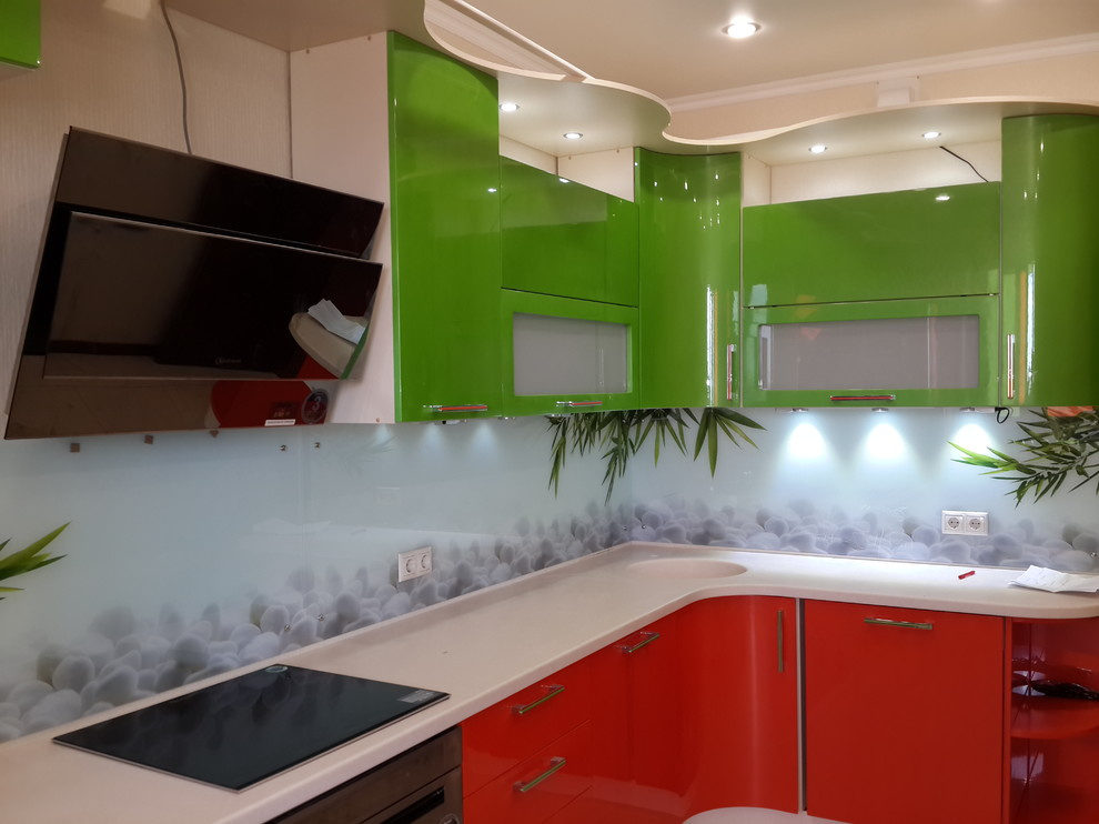 Кухонный фартук из стекла (тематика: природа)