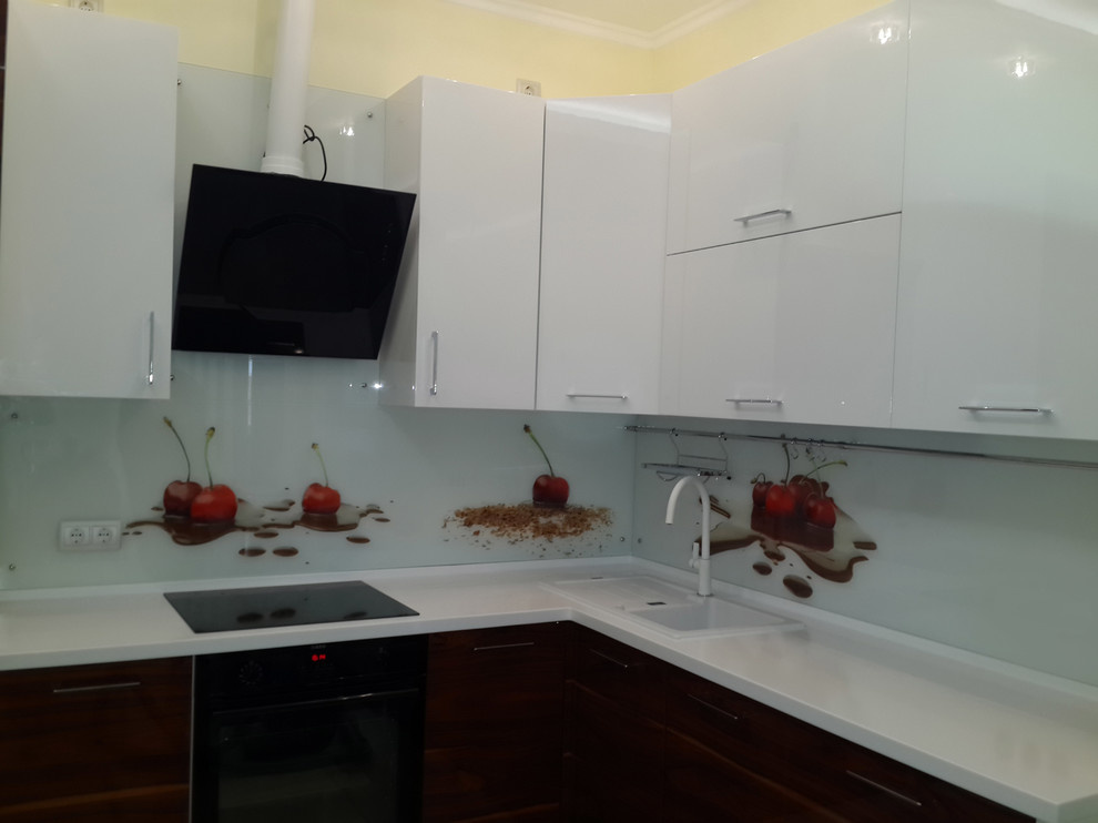 Кухонный фартук из стекла (тематика: природа)