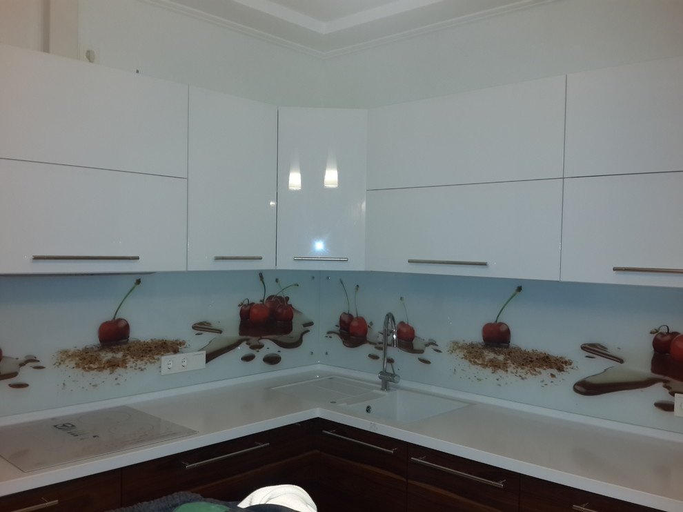 Кухонный фартук из стекла (тематика: природа)