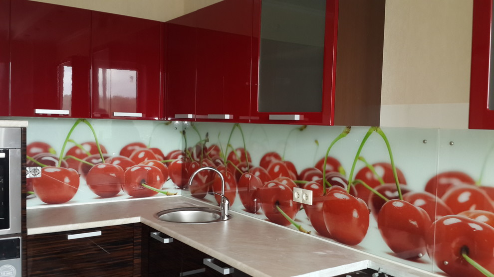 Кухонный фартук из стекла (тематика: природа)