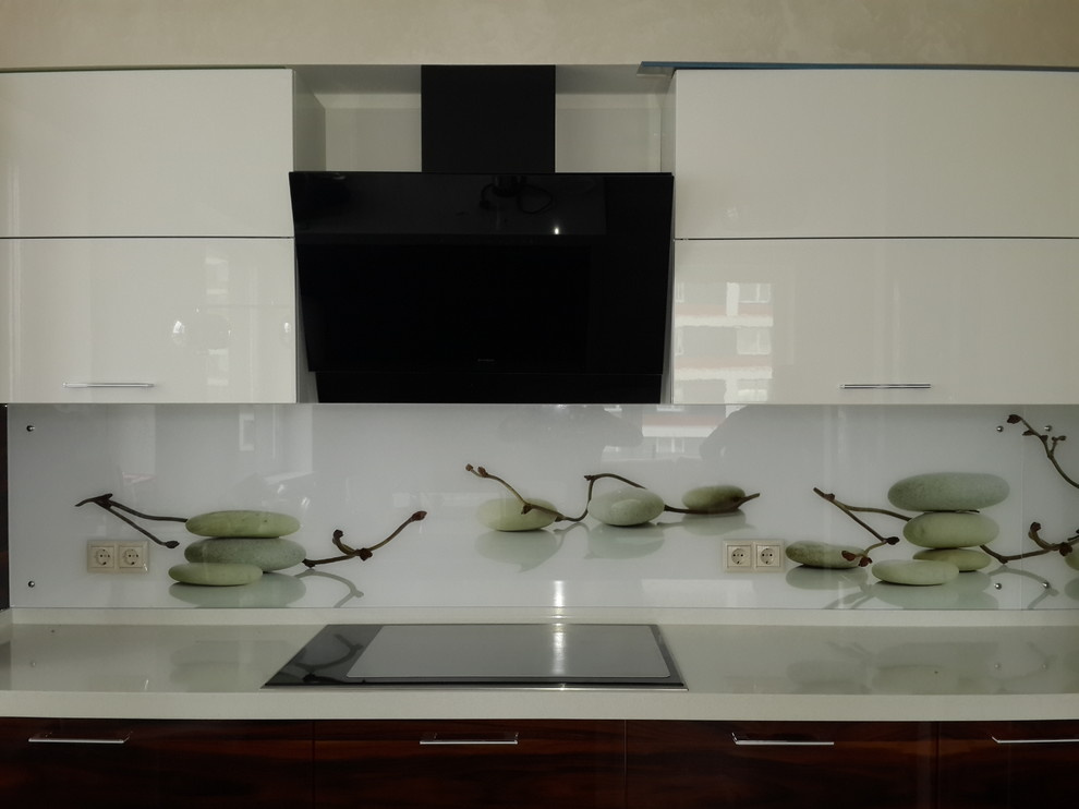 Кухонный фартук из стекла (тематика: природа)